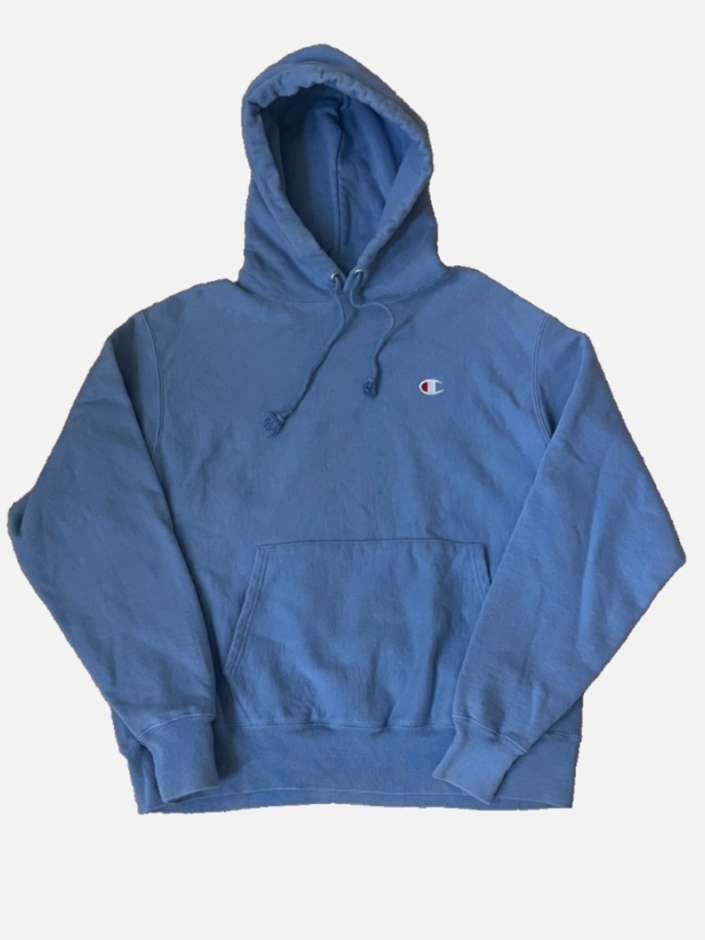 Champion Reverse Weave Pullover Hoodie Sweatshirt Size Large Blue